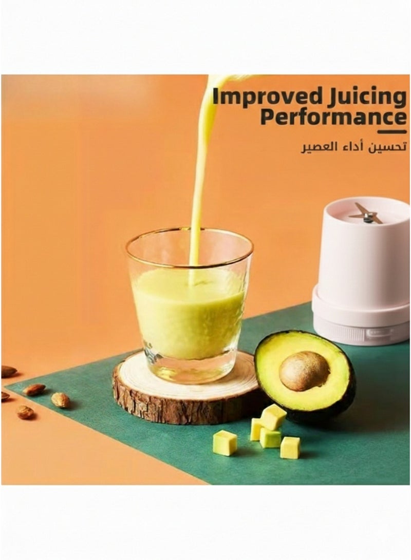300ml Portable Mini Personal Blender – USB Rechargeable Juicer Blender, 6 Stainless Steel Blades for Kitchen, Home, Travel, Office, and Sports, One-Button Operation, Ideal for Smoothies, Protein Shakes, and Baby Food - Image 4